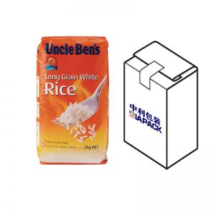 Σακούλα με επίπεδη βάση με επάνω ετικέτα για σιτηρά