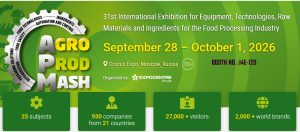 EXHIBITION NEWS :AGROPRODMASH SEP.28TH -OCT.01 2026 RUSSIA